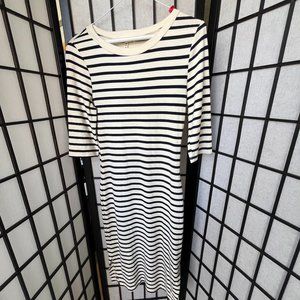 Striped Monteau Dress